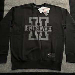 STRANGER THINGS x CHAMPION Hawkins Crewneck Sweatshirt MEDIUM NWT Netflix
